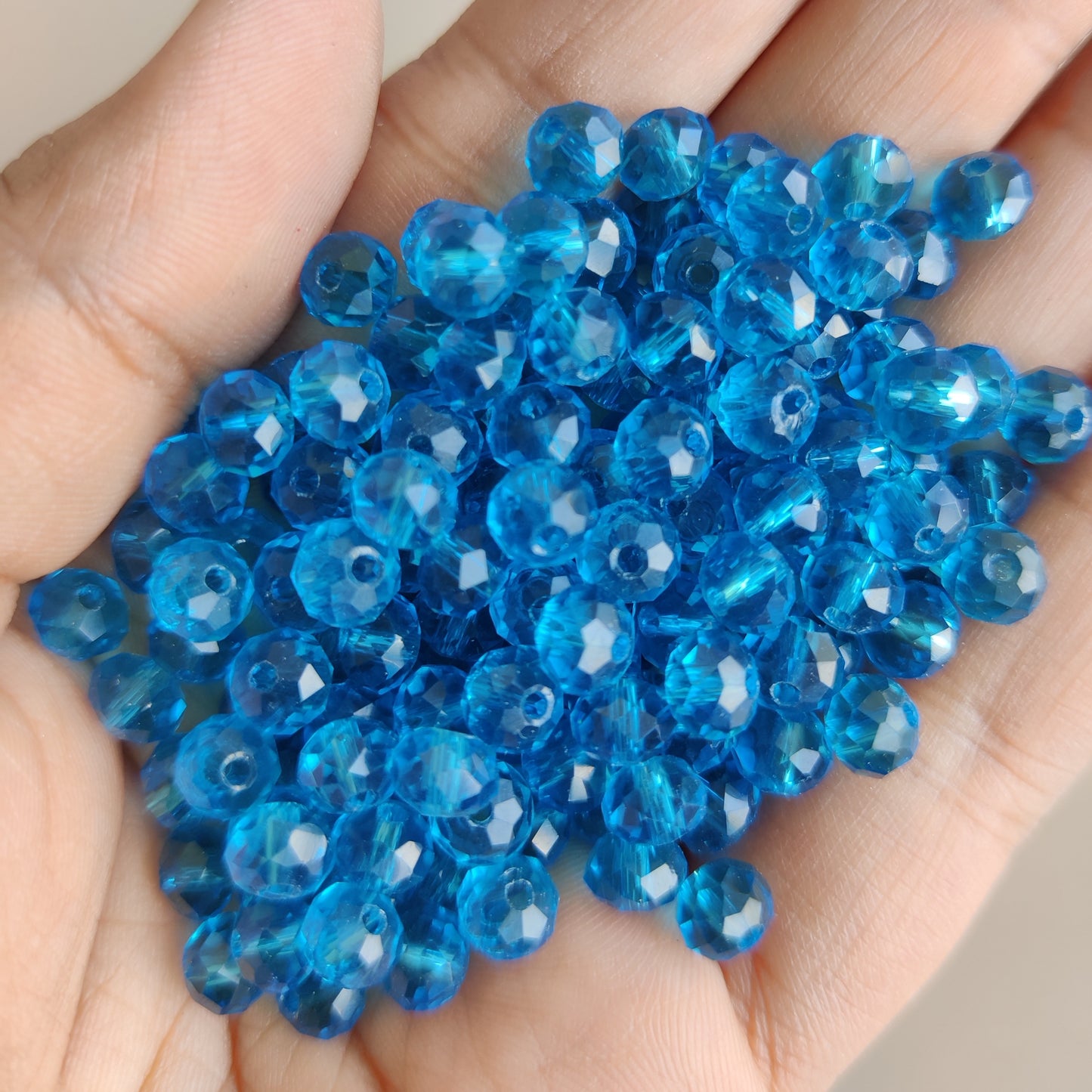 6mm Diamond cut colourful beads small for Bracelet / Rakhi Making