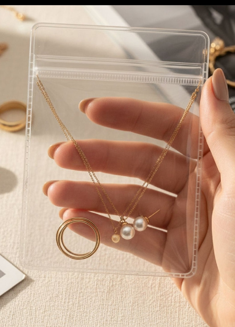 Transparent jewellery pouch