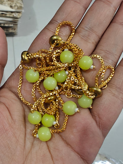 moti/ pearl Rakhi bracelet Chain