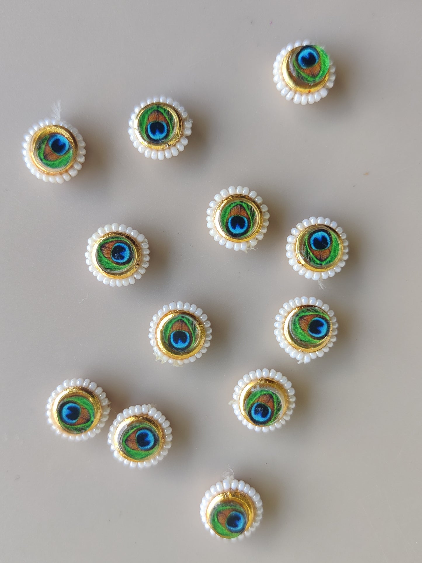 Peacock pearl charms