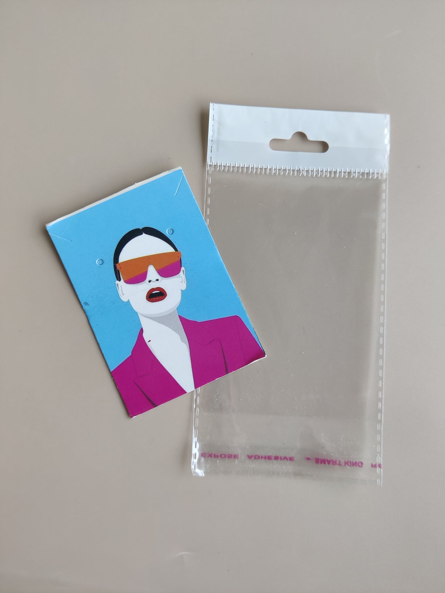Jewelry packaging card with cover - E