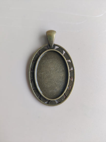 Vintage / Antique Bezel pendant- R
