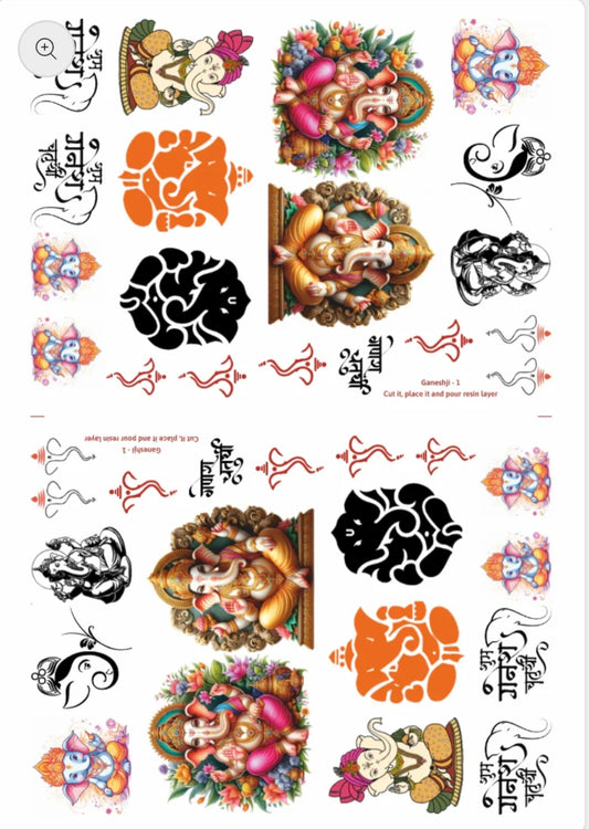 A4 size Ganesha Insert sheet
