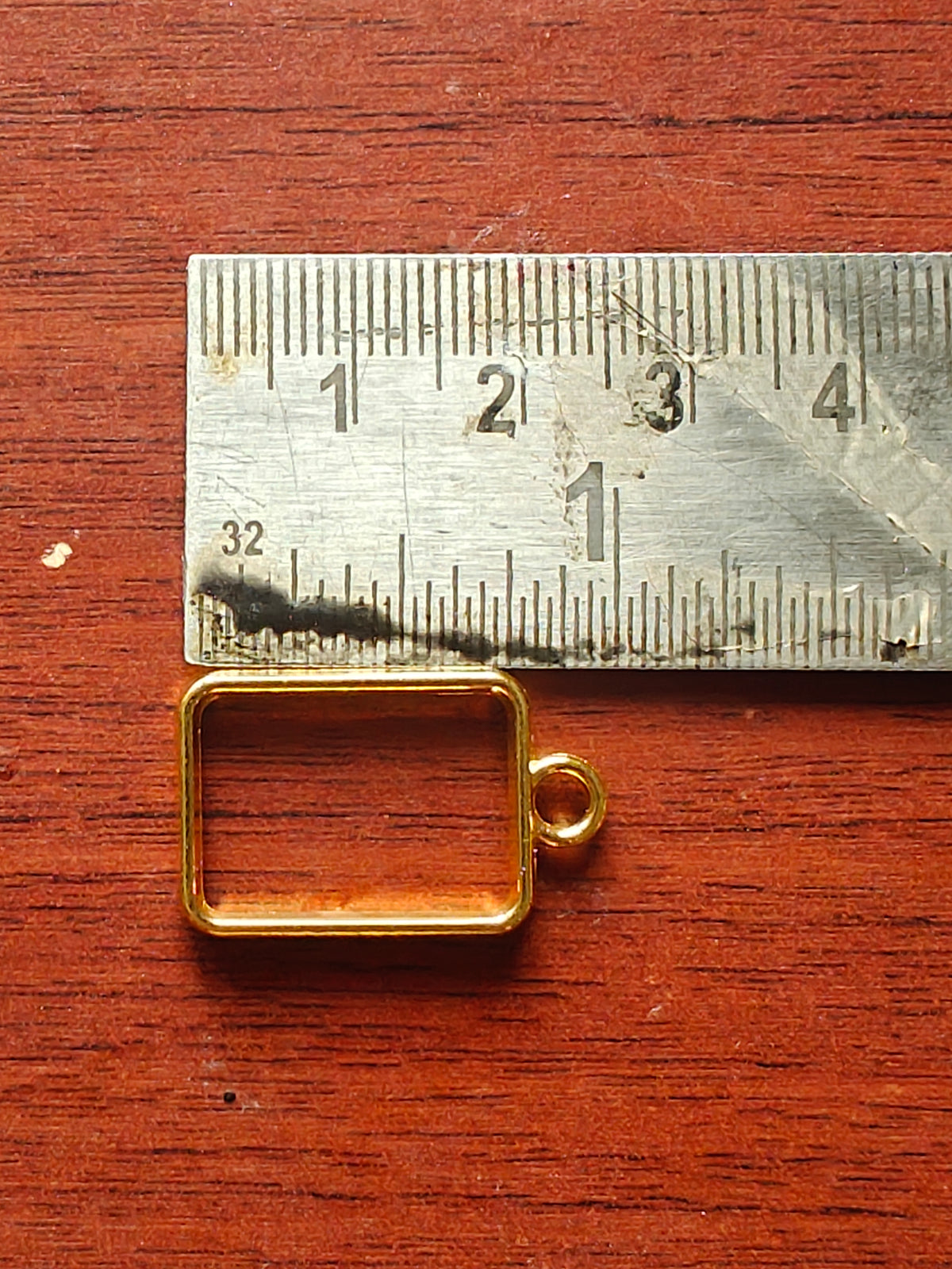 Small Rectangle pendant bezel - pack of 5