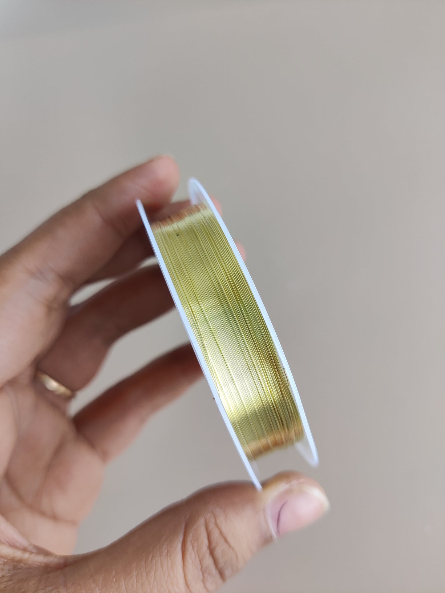 Metal wire for bracelet & Rakhi - Golden