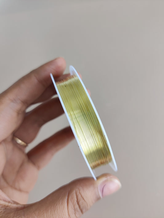 Metal wire for bracelet & Rakhi - Golden