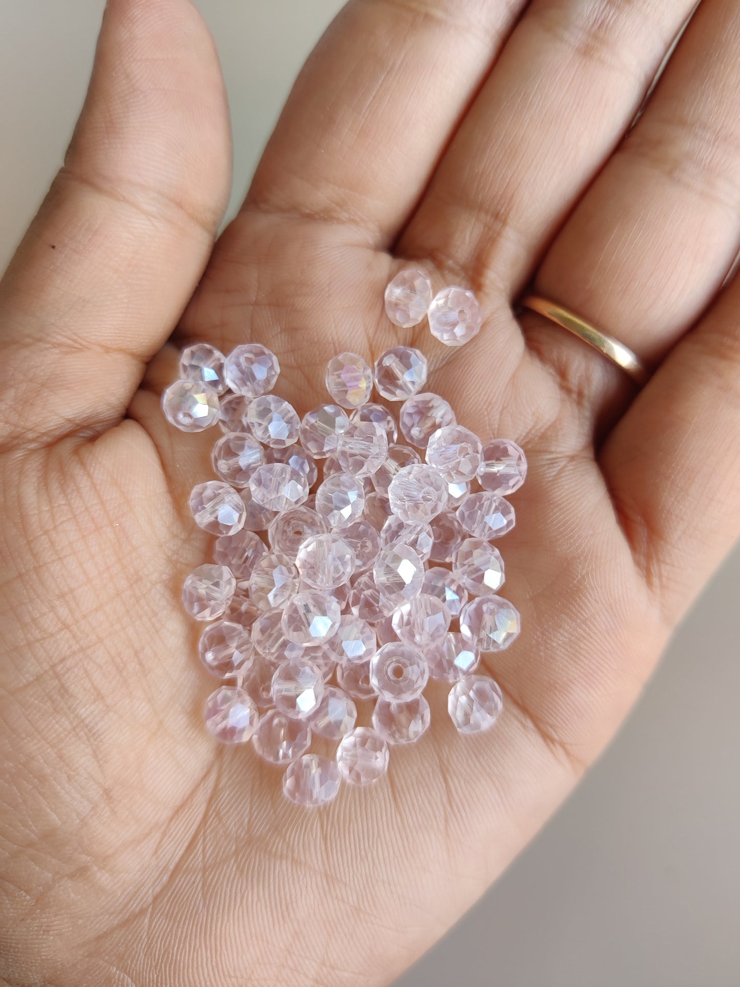 6mm Diamond cut colourful beads small for Bracelet / Rakhi Making