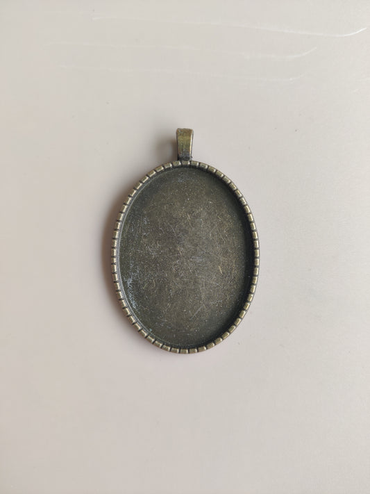 Vintage / Antique Bezel pendant- T