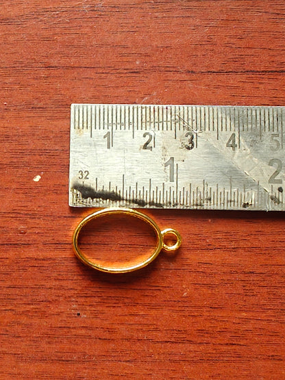 Oval pendant bezel - pack of 5