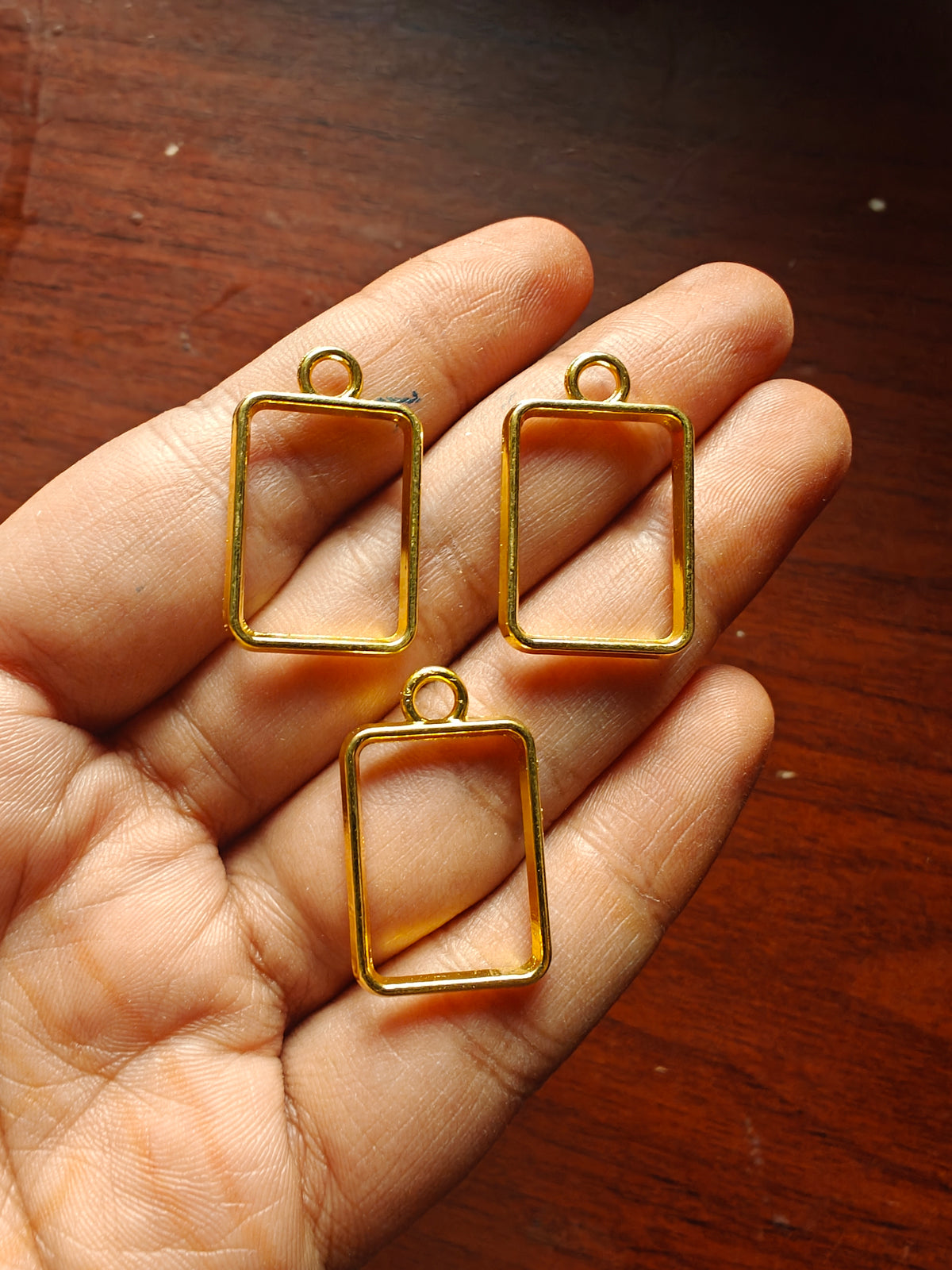 Rectangle pendant bezel - pack of 5