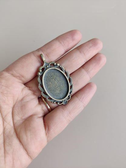 Vintage / Antique Bezel pendant- W