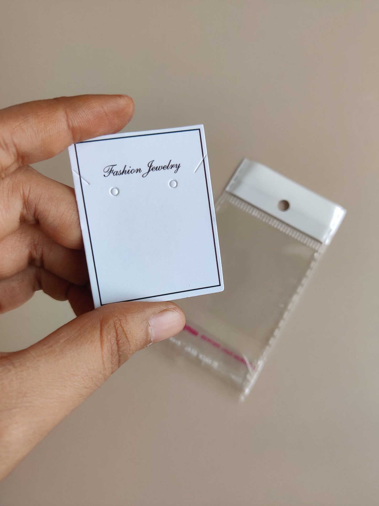 Jewelry packaging card with cover - B