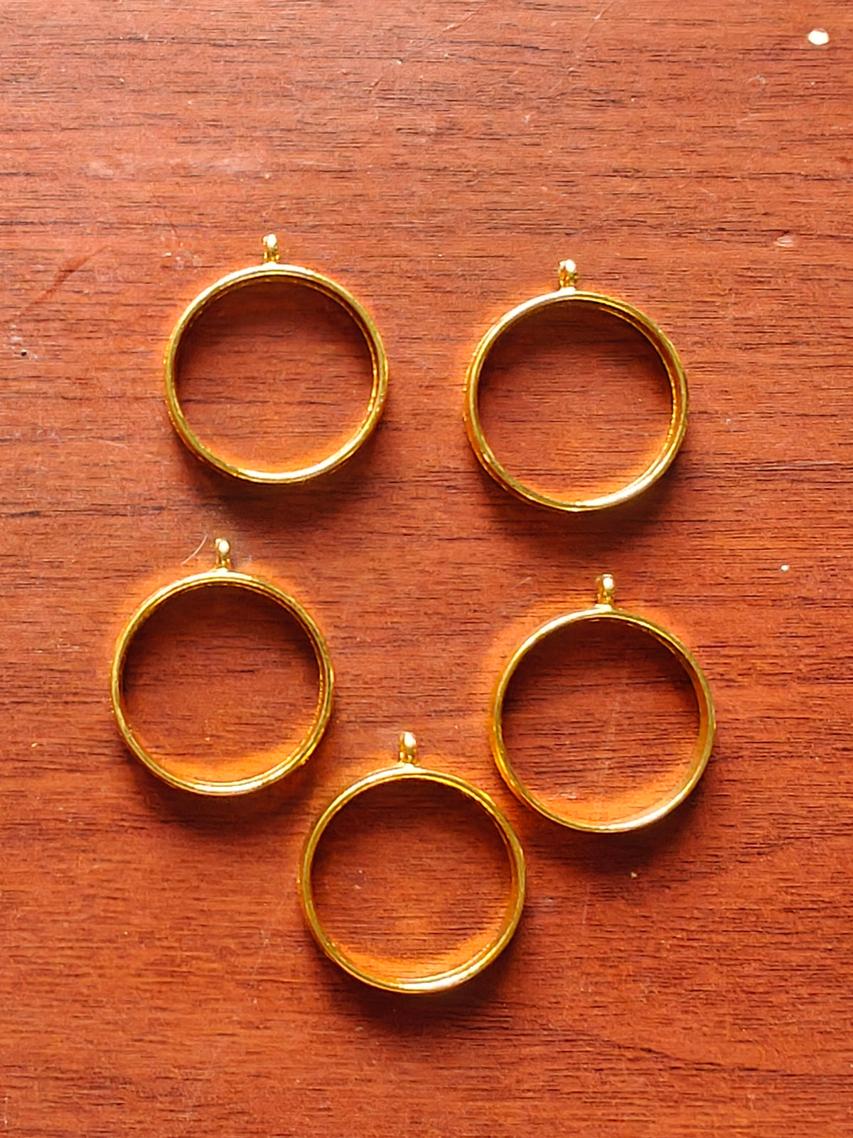 Round pendant bezel - pack of 5