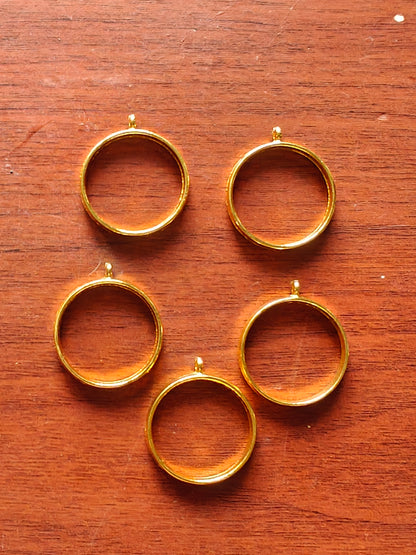 Round pendant bezel - pack of 5