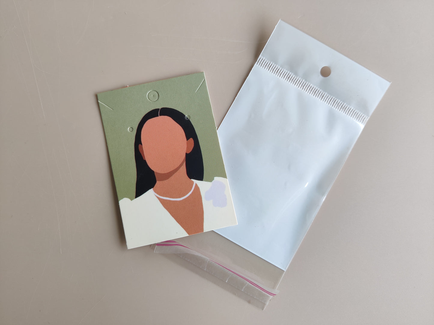 Jewelry packaging card with cover