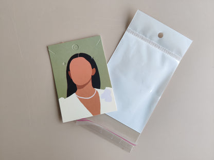 Jewelry packaging card with cover