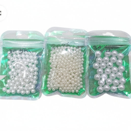 White Pearl Beads - 20 gms