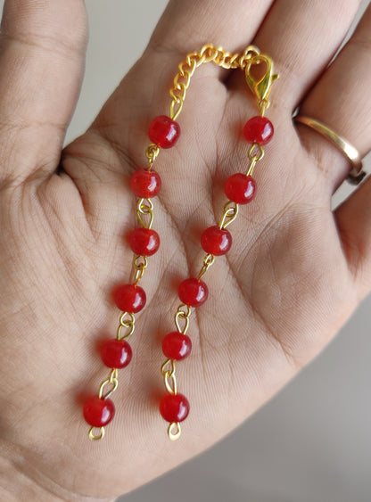 Moti bracelet rakhi chains - Multicolor
