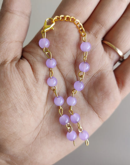 Moti bracelet rakhi chains - Multicolor