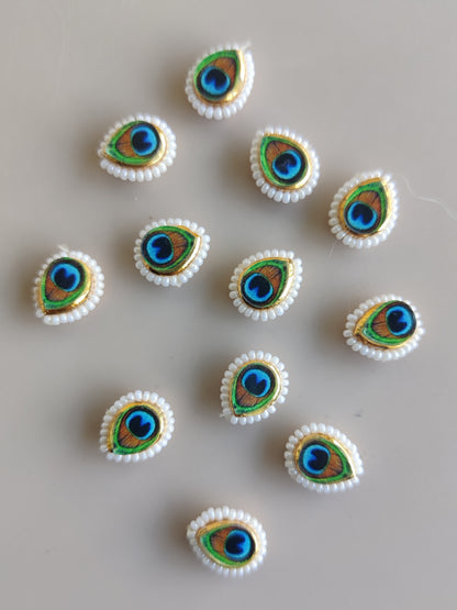 Peacock pearl charms