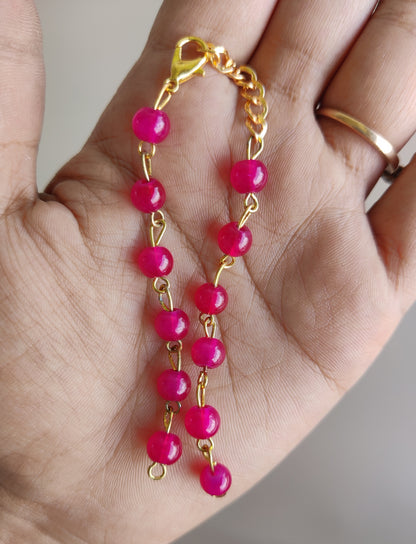 Moti bracelet rakhi chains - Multicolor