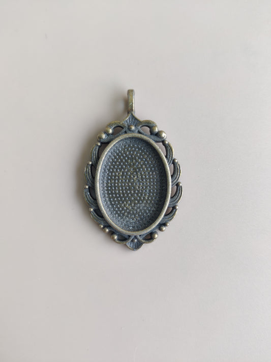 Vintage / Antique Bezel pendant- W