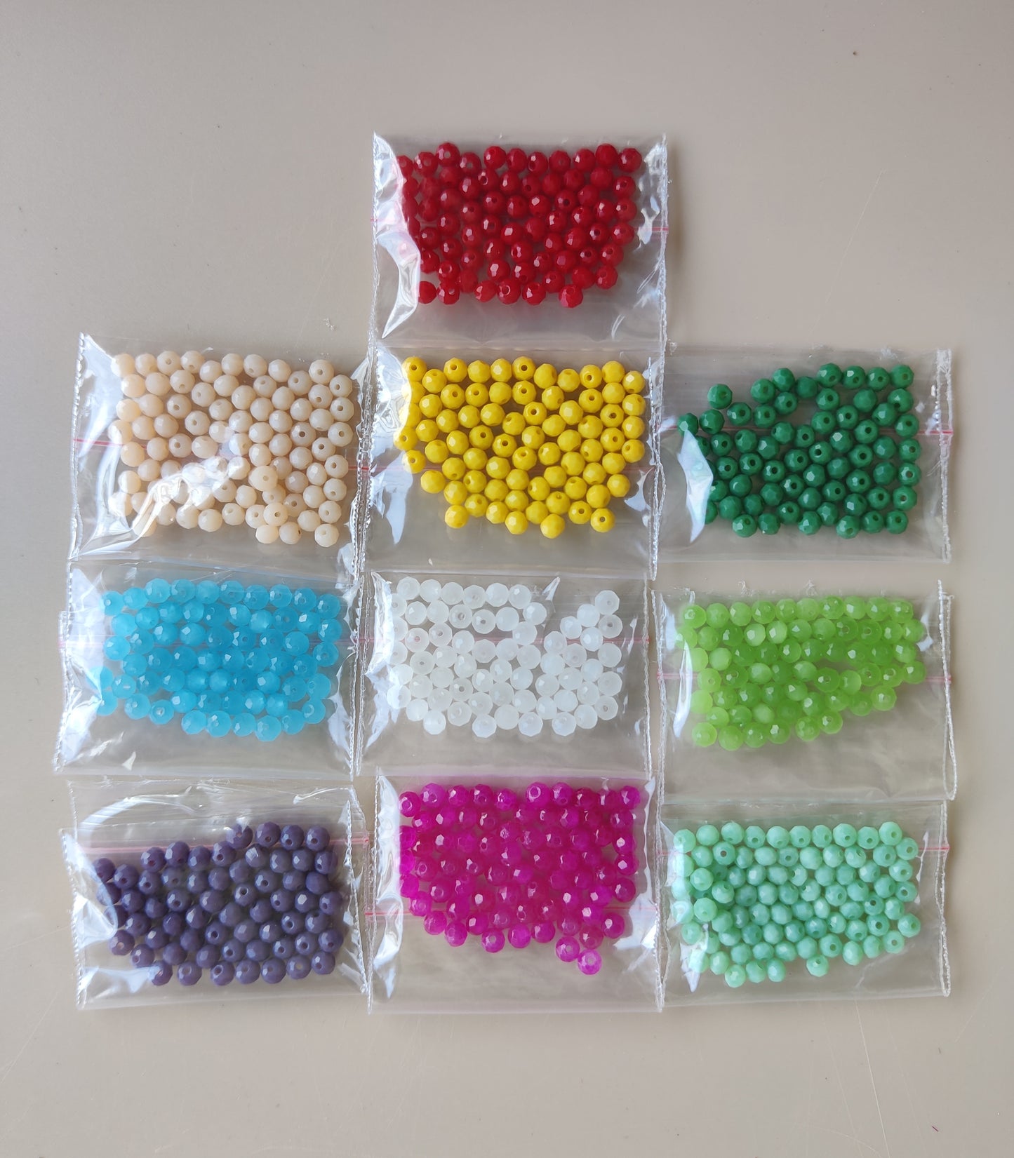 Diamond cut colourful beads small for Bracelet / Rakhi Making