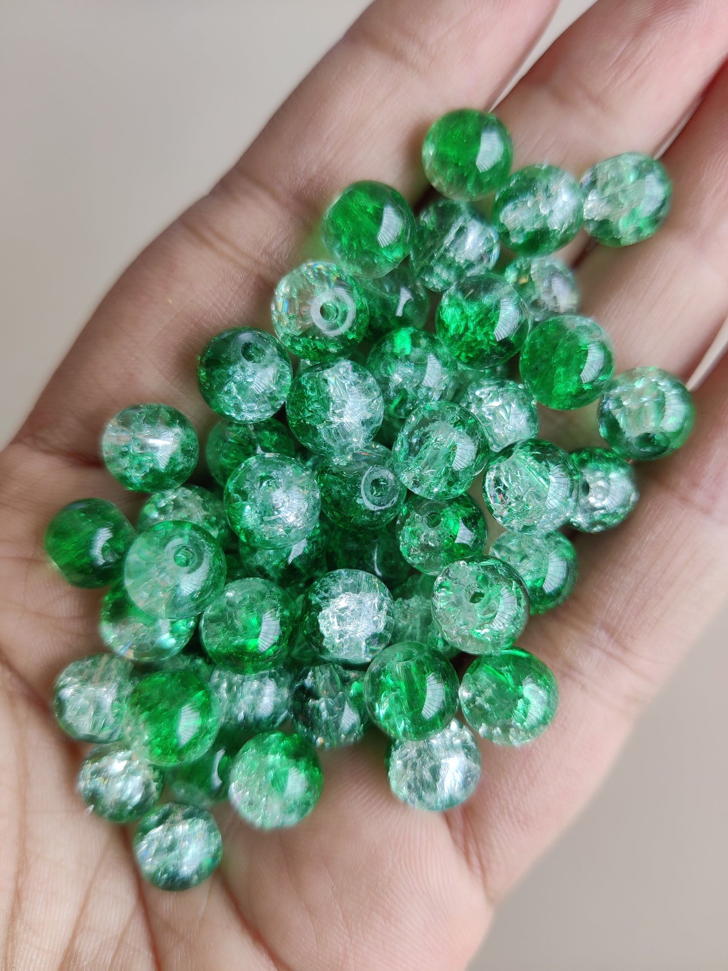 Multicolour holoshine dual shade beads for Rakhi & Bracelet