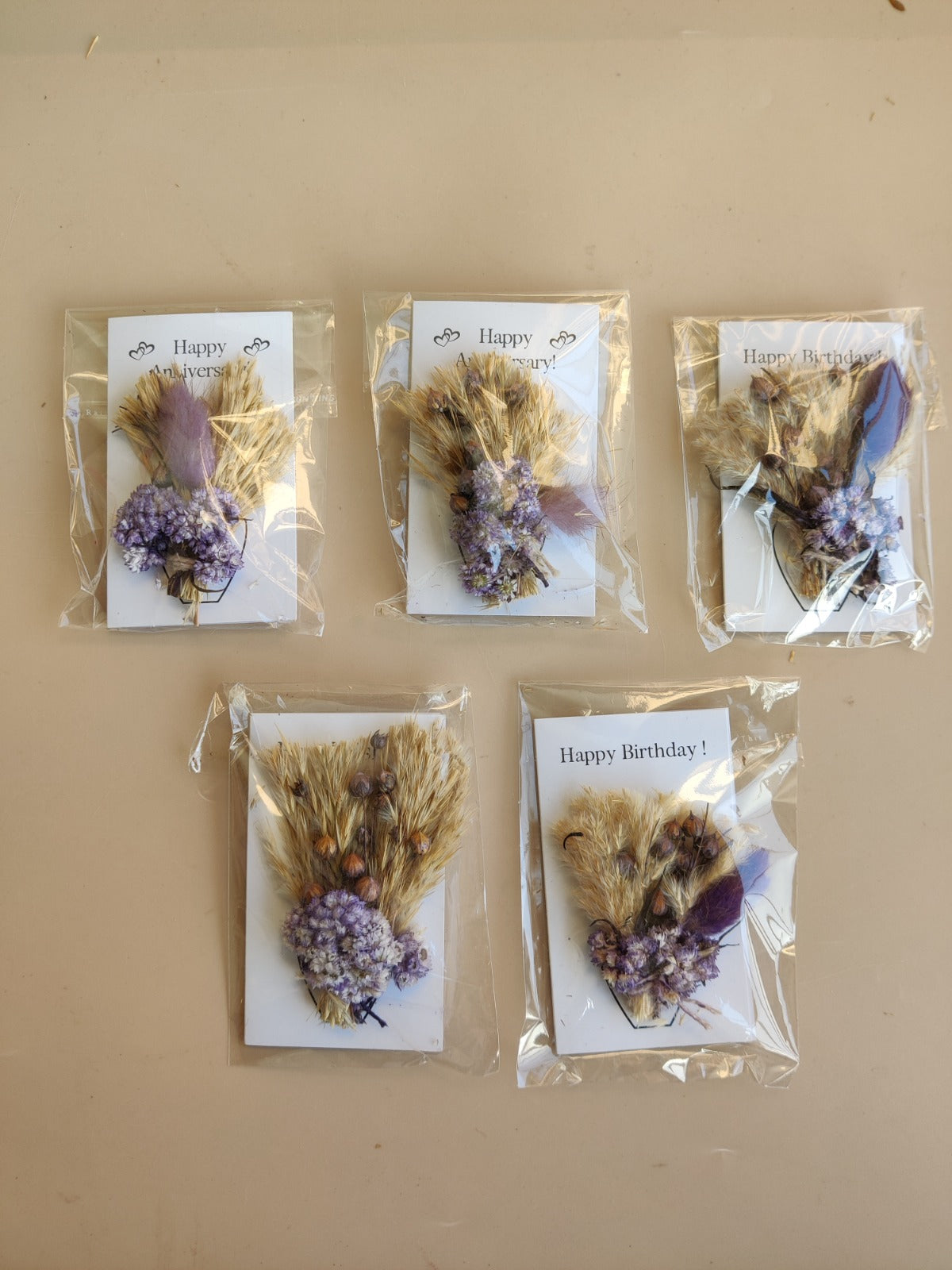 Flower bunch, gift card, flower bouquet - Lavender