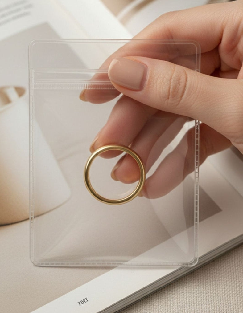 Transparent jewellery pouch