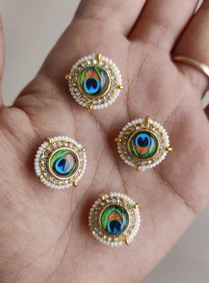 Peacock heavy pearl charms