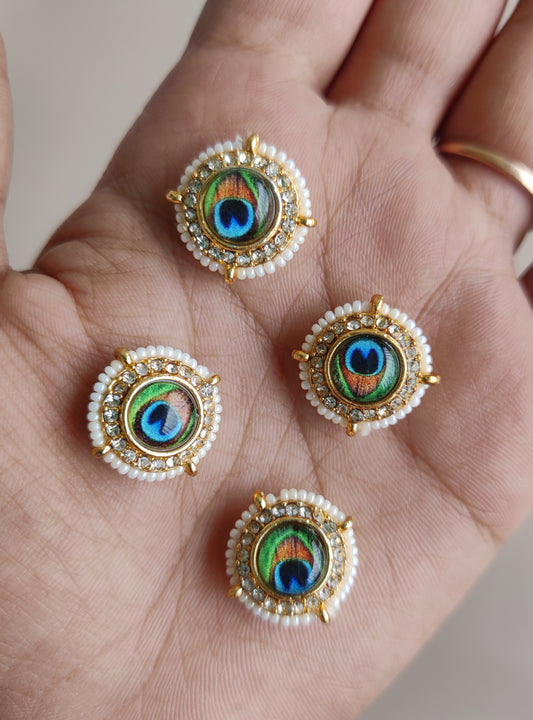 Peacock heavy pearl charms