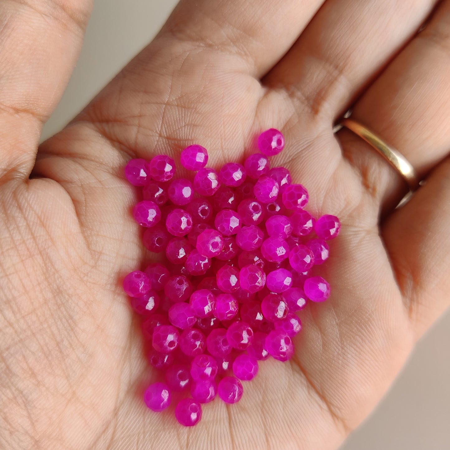 Diamond cut colourful beads small for Bracelet / Rakhi Making