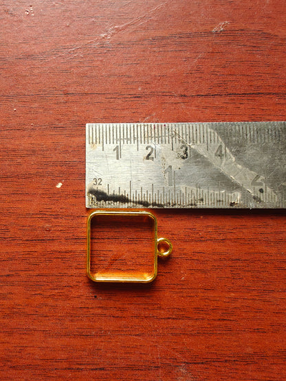 Square pendant bezel - pack of 5