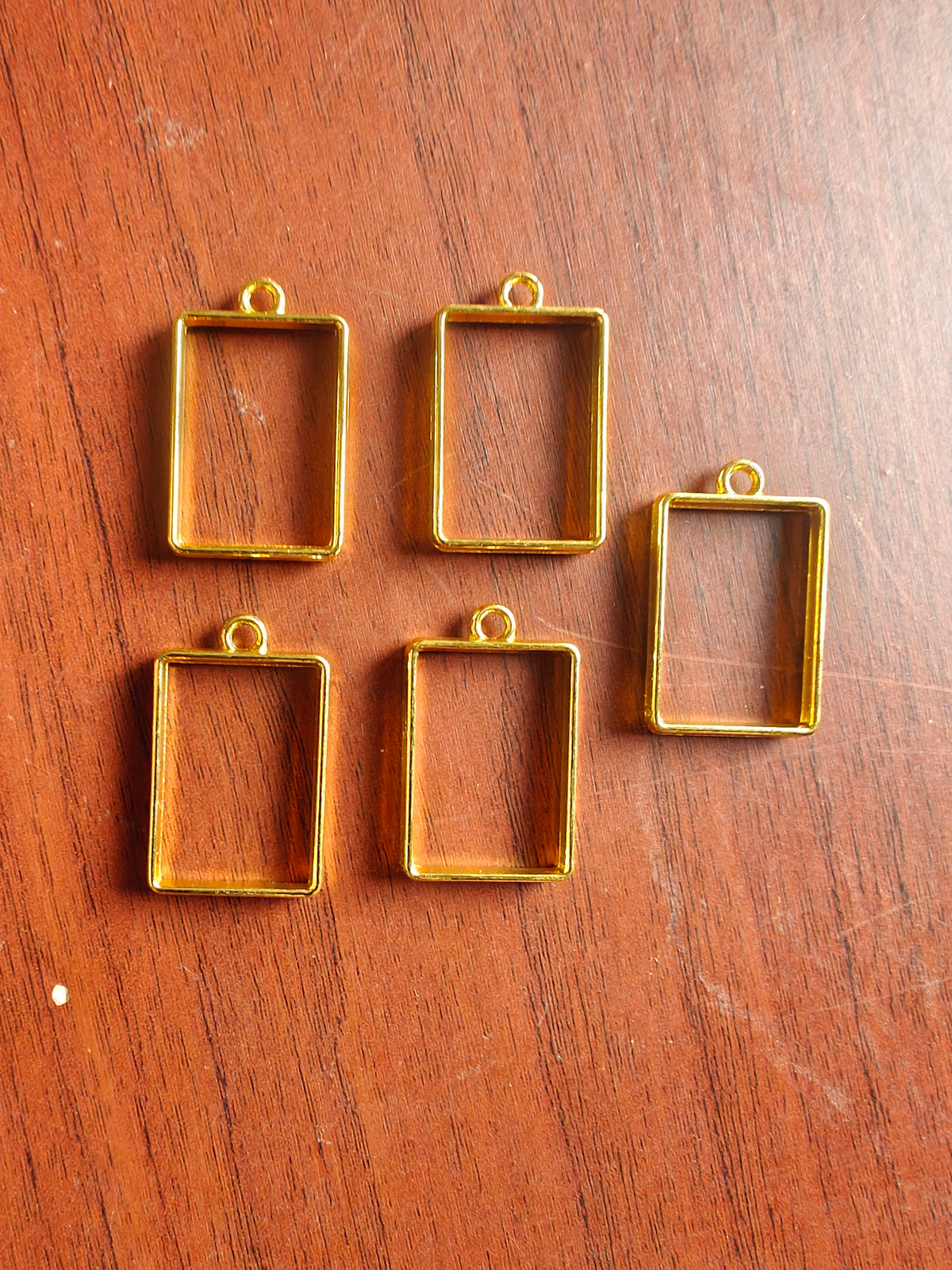 Rectangle pendant bezel - pack of 5