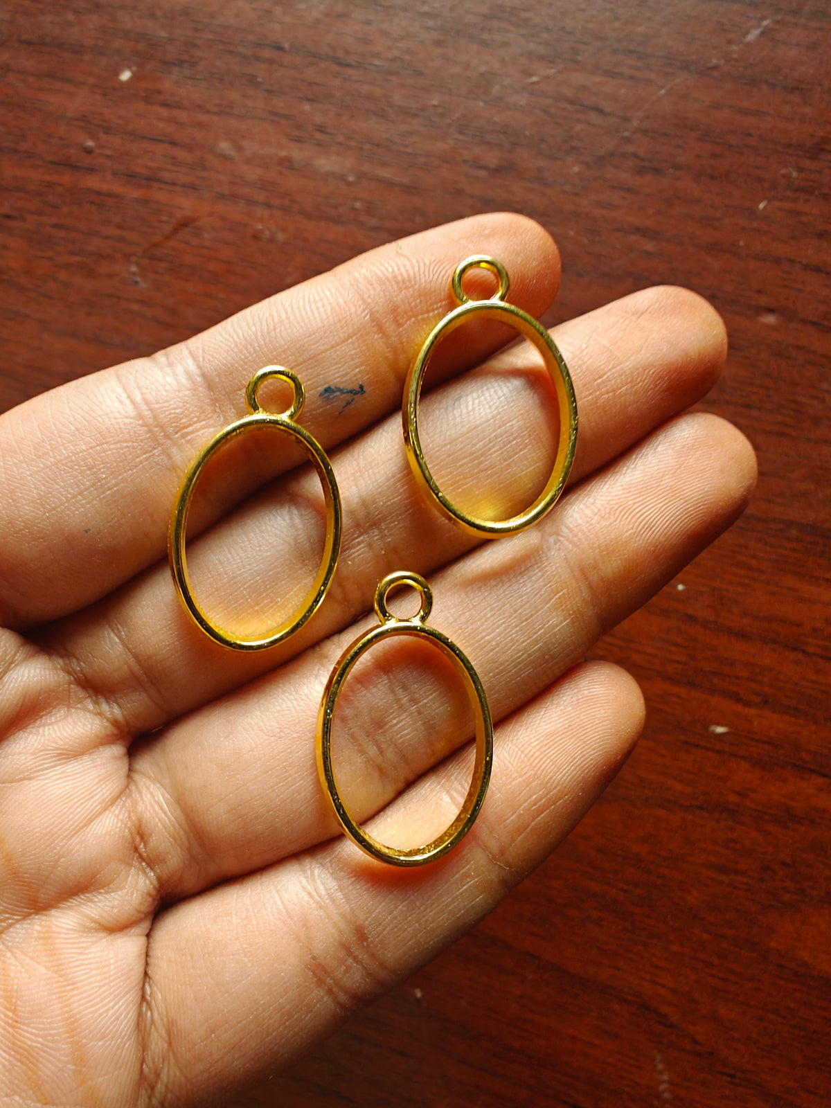 Oval pendant bezel - pack of 5
