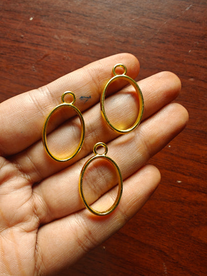 Oval pendant bezel - pack of 5