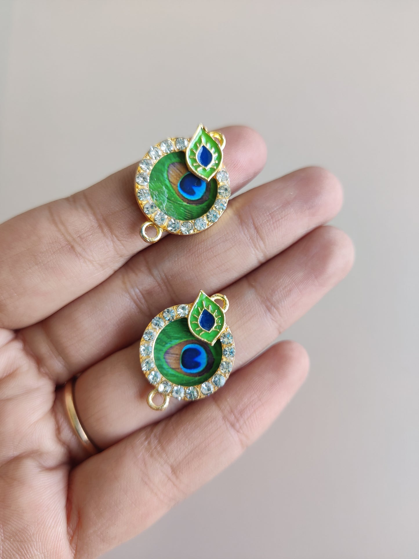 Peacock metal charms