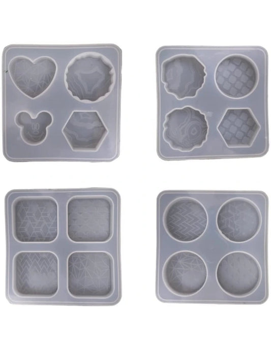 Designer 4 Cavity Pop-socket Mould/ Keychain Mould