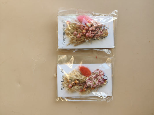 Flower bunch, gift card, flower bouquet - pink