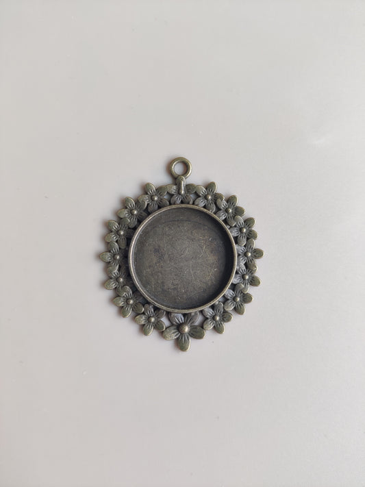Vintage / Antique Bezel pendant- C