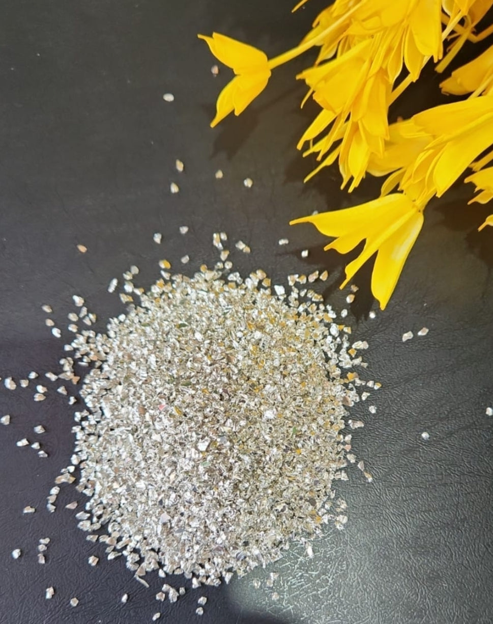 Silver Glass Granules