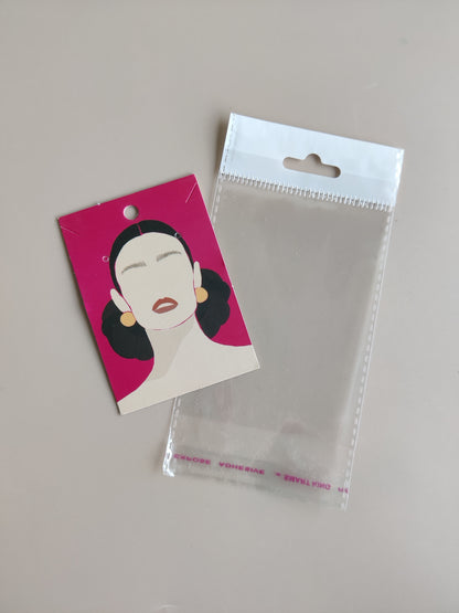 Jewelry packaging card with cover - E