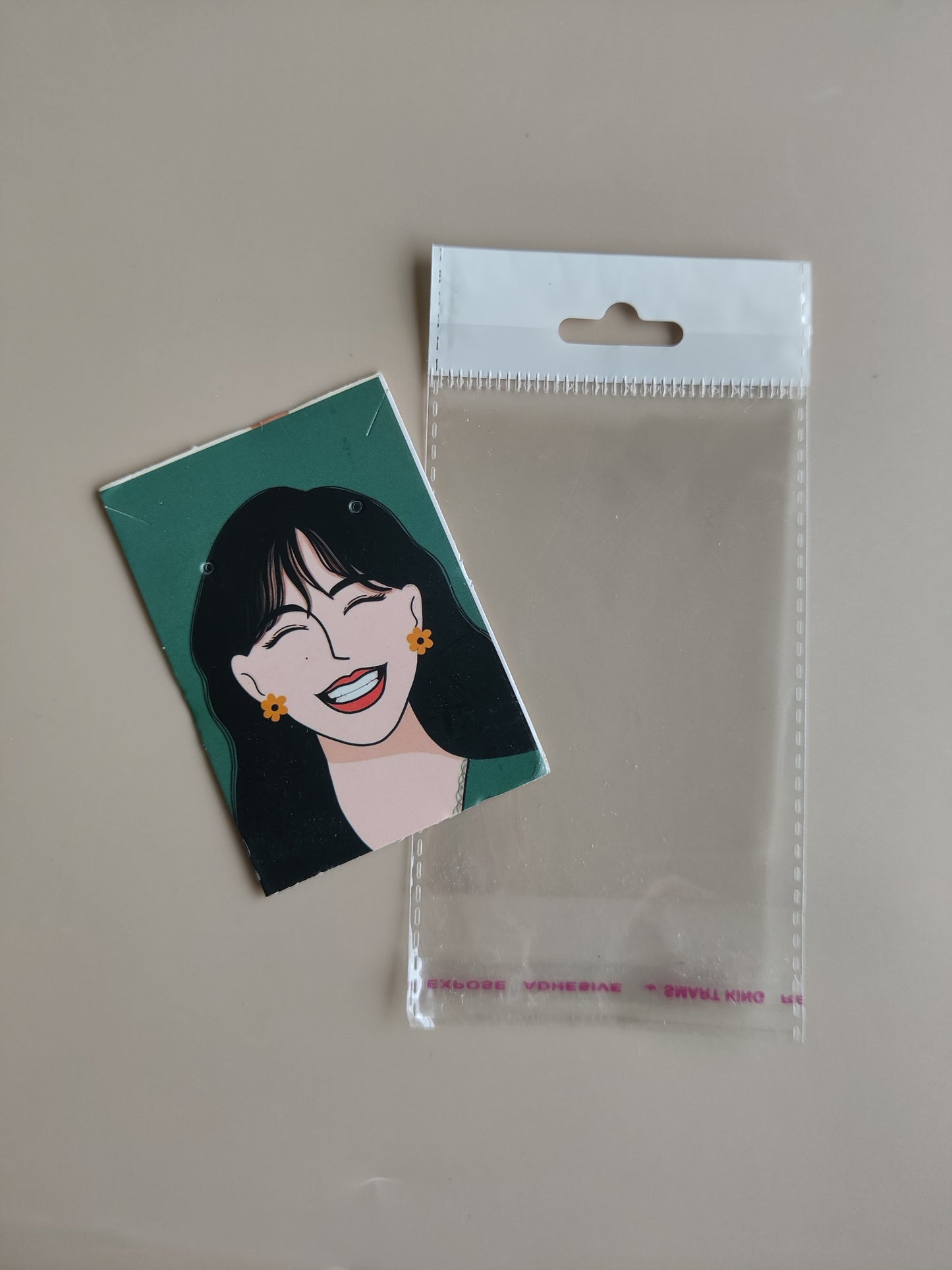 Jewelry packaging card with cover - E