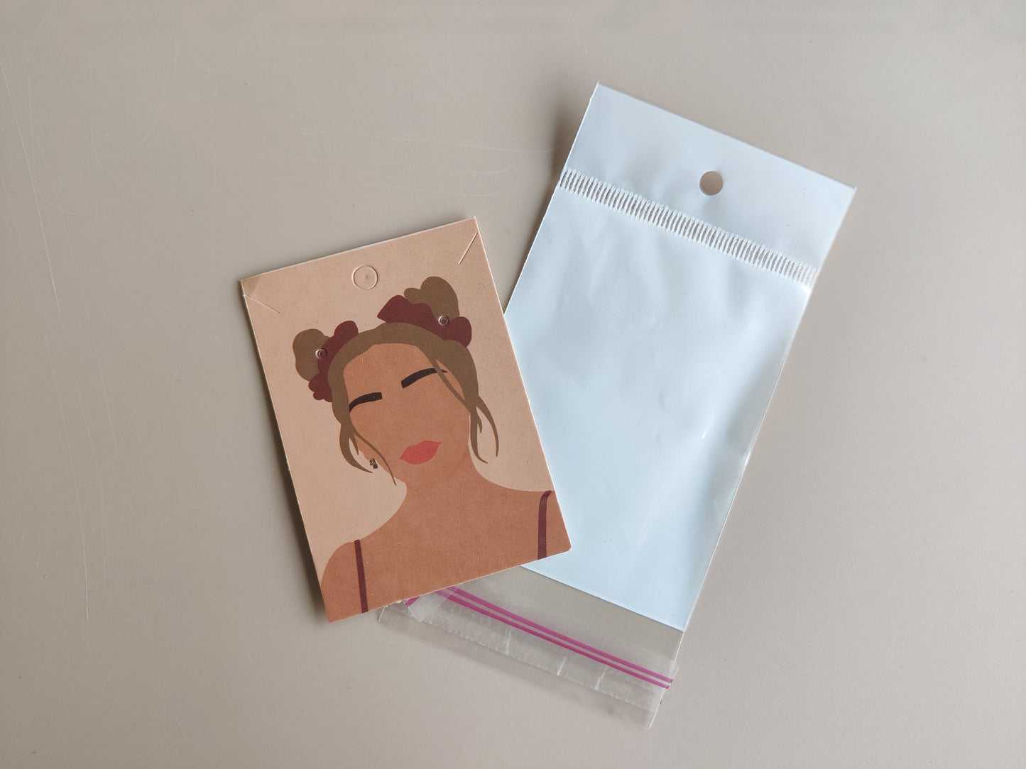 Jewelry packaging card with cover